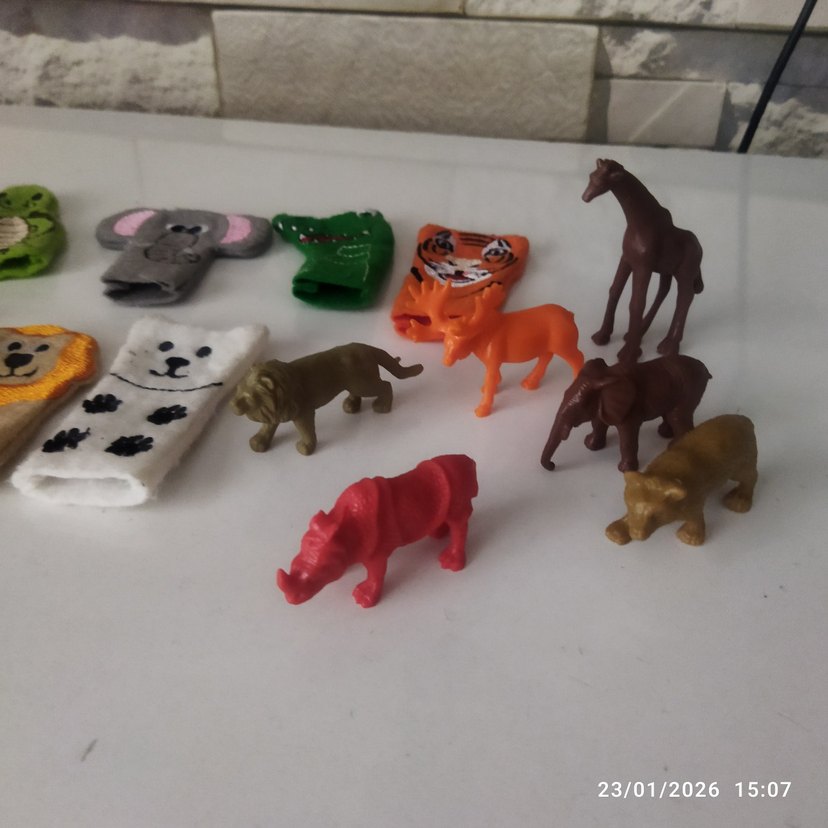 Renkli Hayvan Parmak Kuklaları ve Figürleri - Görsel 2