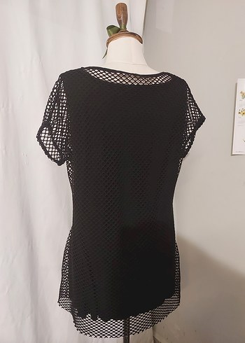 Dantel Detaylı Siyah Kadın Triko Elbise - Görsel 5