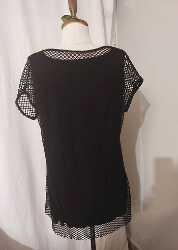 Dantel Detaylı Siyah Kadın Triko Elbise - Görsel 4