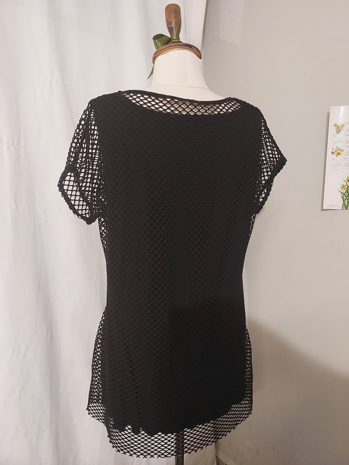 Dantel Detaylı Siyah Kadın Triko Elbise - Görsel 5
