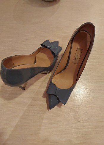 Gri Stiletto Topuklu Kadın Ayakkabı - Görsel 5