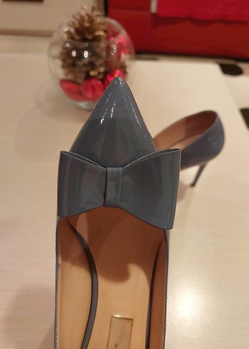 Gri Stiletto Topuklu Kadın Ayakkabı - Görsel 2