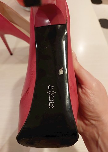 Parlak Pembe Yüksek Topuklu Stiletto - Görsel 5