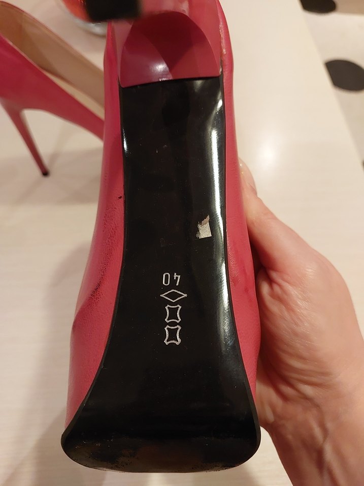 Parlak Pembe Yüksek Topuklu Stiletto - Görsel 5