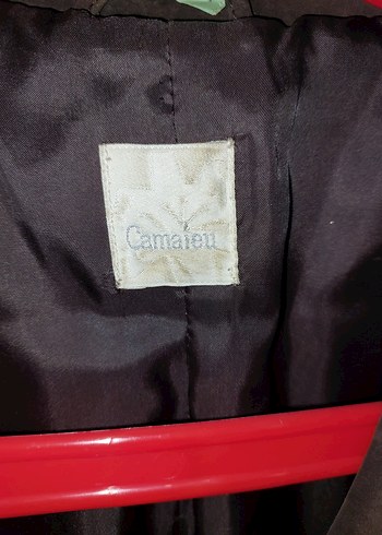 Kahverengi Süet Düğmeli Uzun Hamile Kabanı - Görsel 7