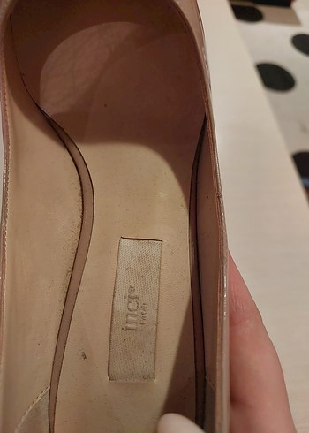 Bej Parlak Stiletto Topuklu Kadın Ayakkabı - Görsel 5