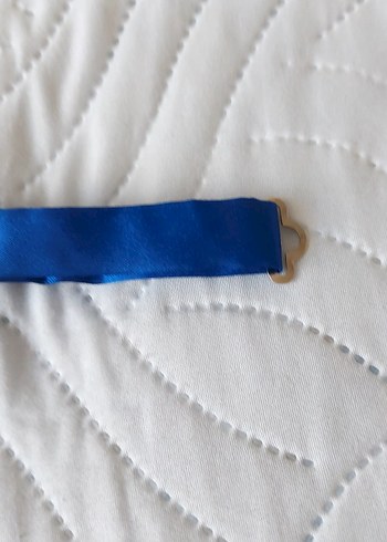 Beden mavi Renk Mavi Örgü Kumaş Papyon