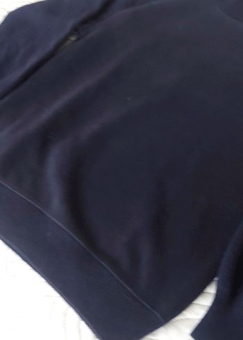 l Beden mavi Renk Ünisex Lacivert Boğazlı Triko Kazak