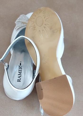 Beyaz Fiyonklu Kız Çocuk Babet Ayakkabı - Görsel 7