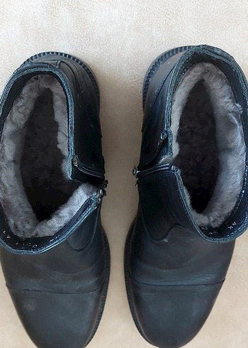 Klasik Siyah Deri İçi K.rklü Erkek Bot - Görsel 5