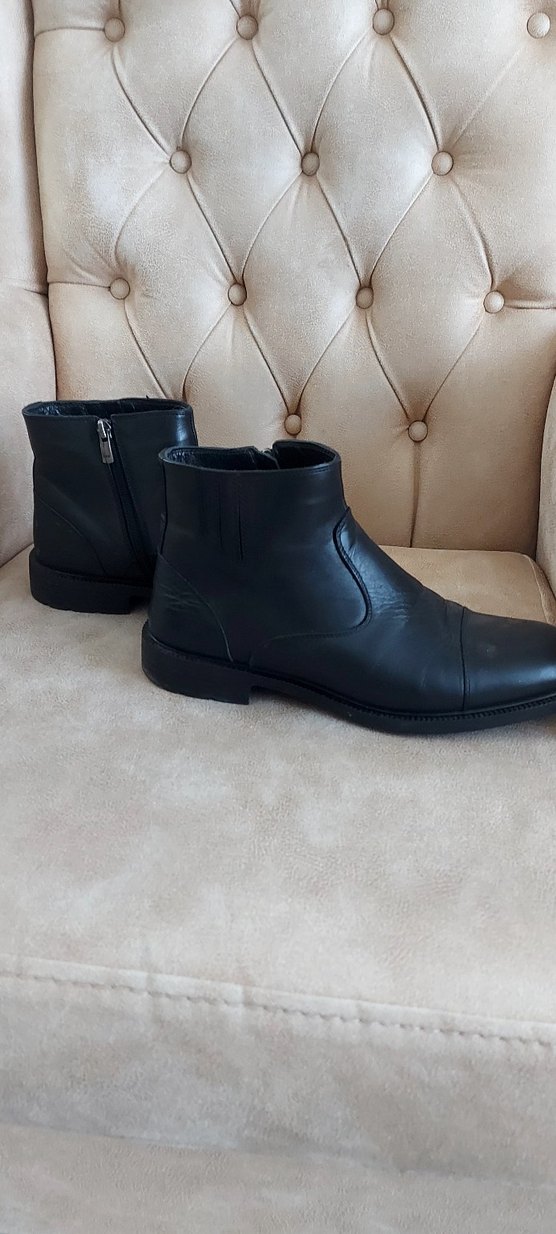 Klasik Siyah Deri İçi K.rklü Erkek Bot - Görsel 3
