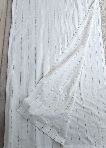 Beyaz Çizgili Konvansiyonel Perde - Görsel 2