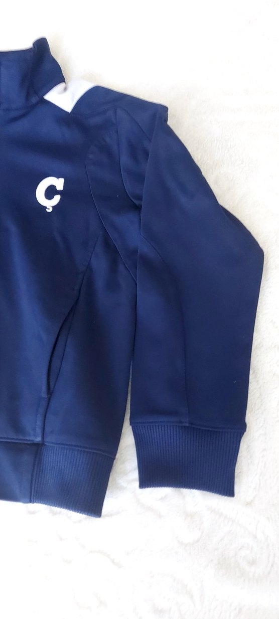 Erkek Çocuk Lacivert Fermuarlı Logolu Mont - Görsel 2