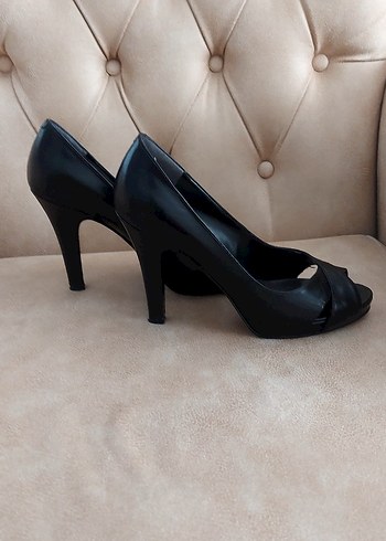 37 Beden siyah Renk Kadın Siyah Stiletto Topuklu Gece Ayakkabısı