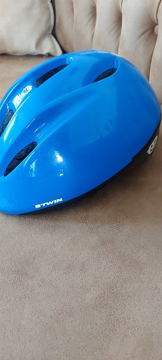 Mavi Biker Stil Çocuk bisiklet Kaskı - Görsel 3