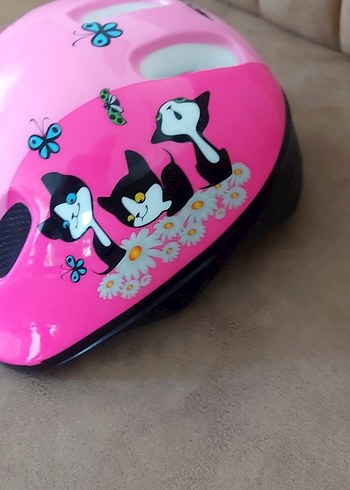 Pembe Renkli Çocuk.bisikletKaskı - Görsel 3