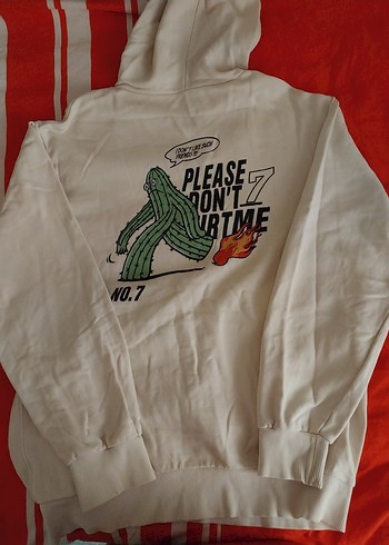 l Beden ten rengi Renk Bej Kapüşonlu Unisex Sweatshirt