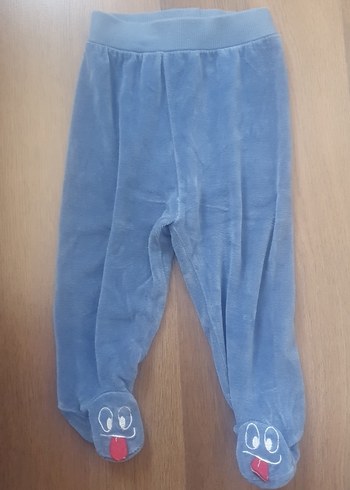 Patikli kadife alt Mavi 9-12 aylık