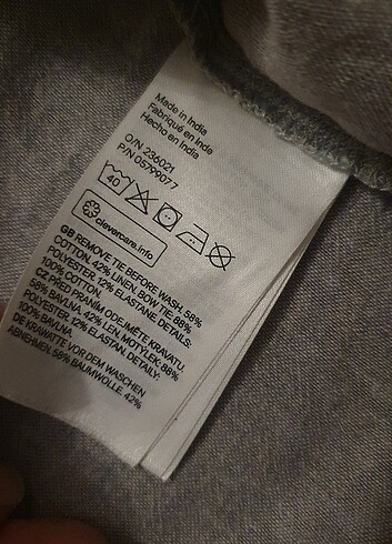12-18 Ay Beden gri Renk H&M marka 12-18 ay keten bebek gömlek