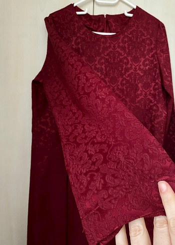 Bordo abiye - Görsel 3