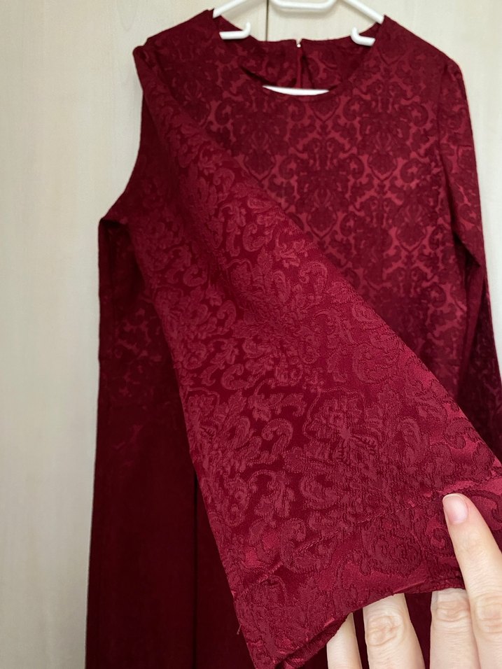 Bordo abiye - Görsel 3