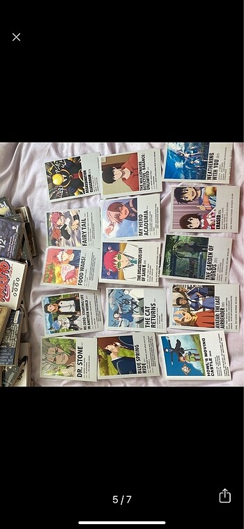  Beden Renk Mangalar anime 17 adet+kart