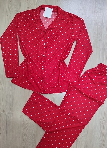 Süet pijama takımı pamuklu