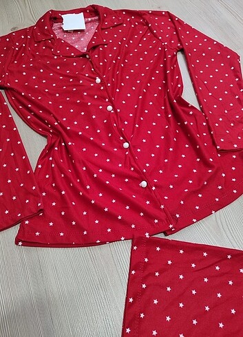 m Beden kırmızı Renk Süet pijama takımı pamuklu