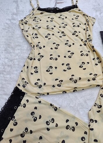 m Beden İp askılı pijama takımı