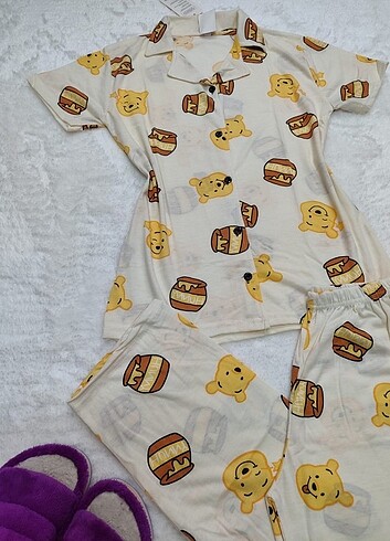 xl Beden Kısa kollu gömlek pijama takımı
