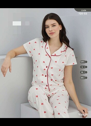Diğer Kalpli pijama takımı