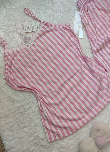 m Beden İp askılı pijama takımı yazlık
