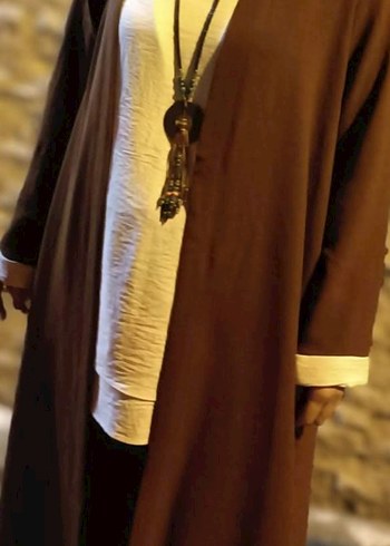 Uzun Kahverengi Kadın Takım - Görsel 2