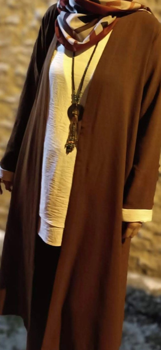 Uzun Kahverengi Kadın Takım - Görsel 2