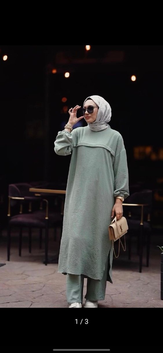 Kadın Salaş Uzun Keten Elbise - Görsel 3