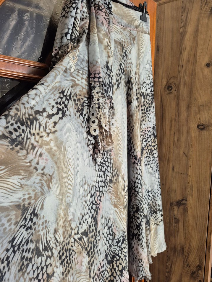 Bohem Yılan Desenli Uzun Etek - Görsel 2