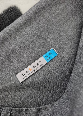 Düğmeli Gri Uzun Kadın Etek - Görsel 4