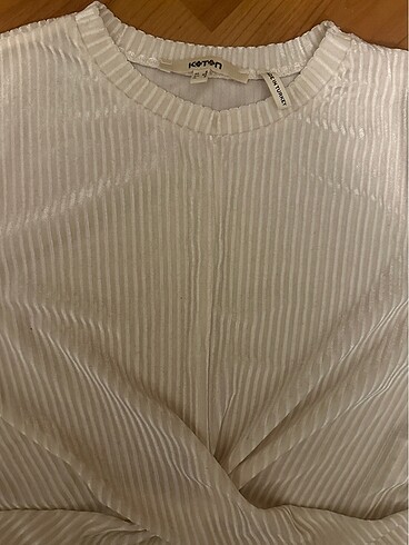 Koton Koton fitilli kadife crop