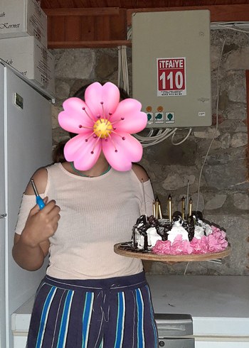 Pembe Pastel omuz deyatlı bluz