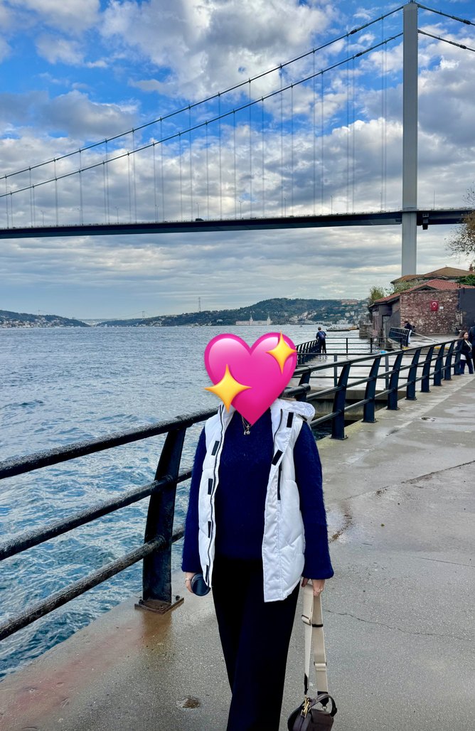 Kadın Beyaz  Kapitone Yelek Yüksek Yakalı - Görsel 2