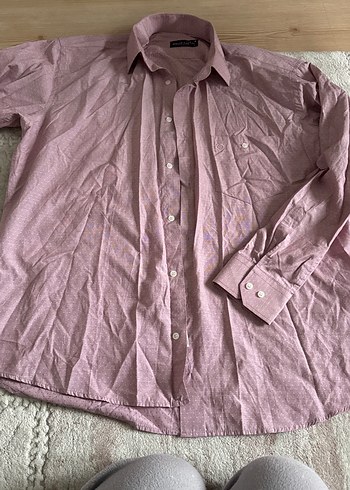 Bordo Keten Erkek Gömlek - Görsel 5