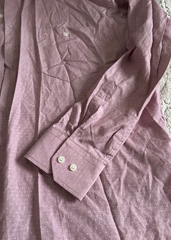 Bordo Keten Erkek Gömlek - Görsel 2