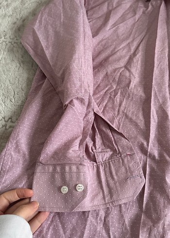 Bordo Keten Erkek Gömlek - Görsel 6