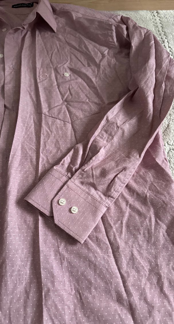 Bordo Keten Erkek Gömlek - Görsel 2