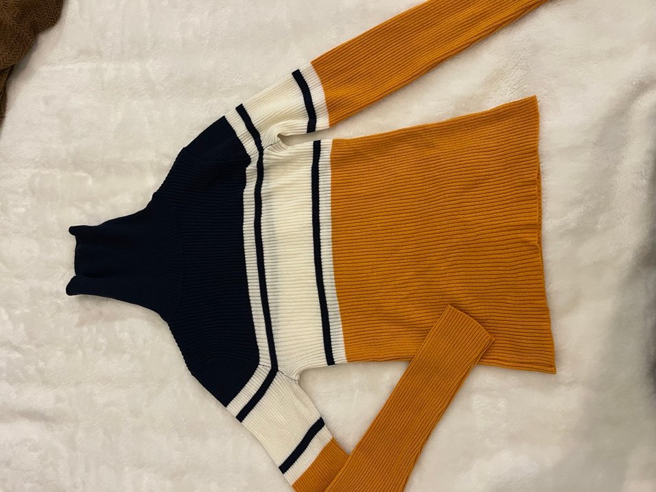 Kadın Lacivert Balıkçı Yaka Örgü Kazak - Görsel 3