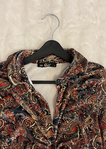 Desenli Uzun Kollu Kadın Elbise - Görsel 2