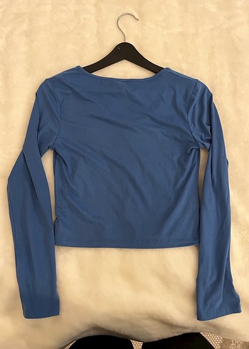 Mavi Uzun Kollu Basic Kadın Tişört addax - Görsel 2