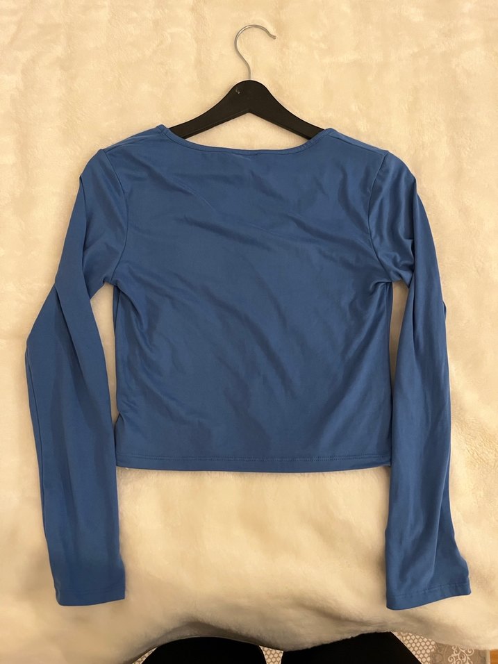 Mavi Uzun Kollu Basic Kadın Tişört addax - Görsel 2