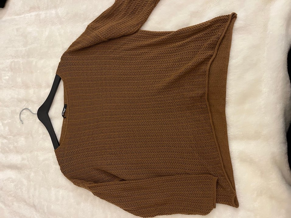 Kadın Kahverengi Örgü Mini Triko ambar - Görsel 2