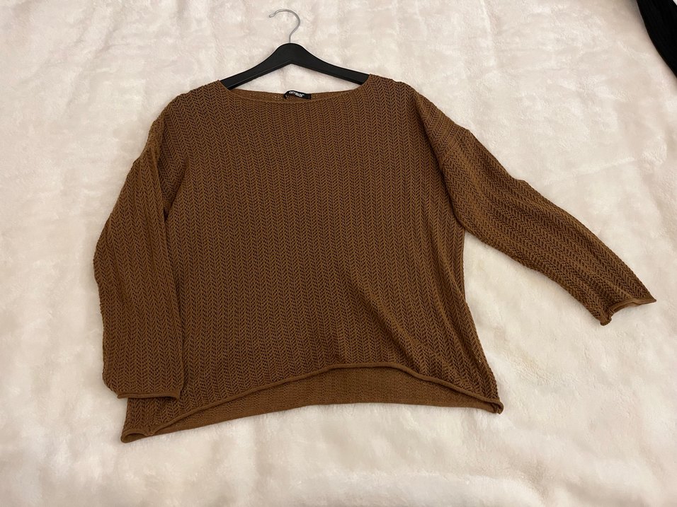 Kadın Kahverengi Örgü Mini Triko ambar - Görsel 3